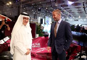 David Beckham At The Geneva Motor Show - Doha