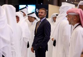 David Beckham At The Geneva Motor Show - Doha