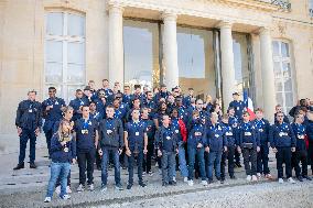 Macron Receives Athletes - Paris