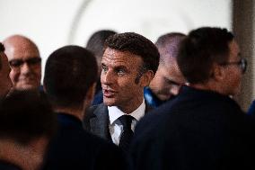 Macron Receives Athletes - Paris