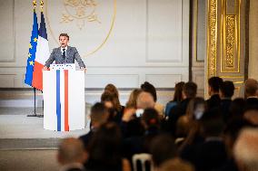 Macron Receives Athletes - Paris