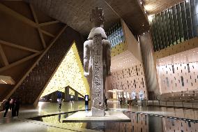 EGYPT-GIZA-GRAND EGYPTIAN MUSEUM-NIGHT VIEW