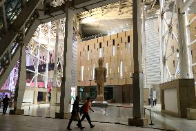 EGYPT-GIZA-GRAND EGYPTIAN MUSEUM-NIGHT VIEW