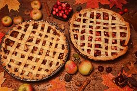 Homemade Pies During The Autumn Season