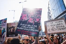 The Protest Of Animal Rights Activists For The Killing Of Pigs In The Shelter Santuario Progetto Cuori Liberi Of Sairano In Mila