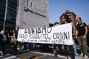 The Protest Of Animal Rights Activists For The Killing Of Pigs In The Shelter Santuario Progetto Cuori Liberi Of Sairano In Mila