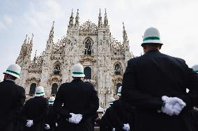 The Celebration For The 163rd Anniversary Of The Foundation Of The Local Police Corps In Piazza Duomo In Milan