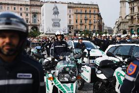 The Celebration For The 163rd Anniversary Of The Foundation Of The Local Police Corps In Piazza Duomo In Milan