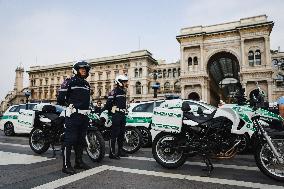 The Celebration For The 163rd Anniversary Of The Foundation Of The Local Police Corps In Piazza Duomo In Milan