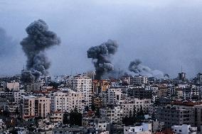 Aftermath Of Israeli Air Strikes In Gaza