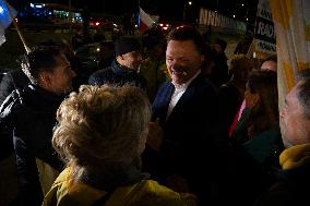 Party Leaders Meet With Supporters After Debate