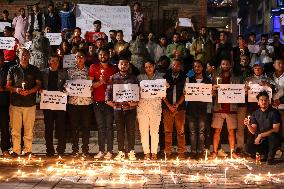 Candle Light Vigil For Israel- Palestine Conflict Victims