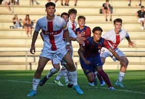 Ronaldinho Son Playing With The FC Barcelona Youth Team