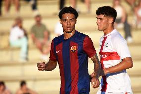 Ronaldinho Son Playing With The FC Barcelona Youth Team