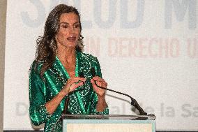 Queen Letizia At Mental Health Day Event - Madrid