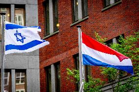 Israeli Flag Hoisted On Dutch Government Buildings - The Hague