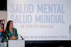 Queen Letizia At Mental Health Day Event - Madrid
