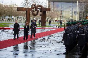 German Chancellor Scholz Meets Italian Prime Minister Meloni in Berlin, Germany