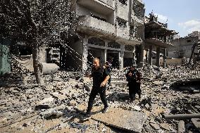 Aftermath Of Israeli Air Strikes In Gaza City
