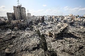 Aftermath Of Israeli Air Strikes In Gaza City