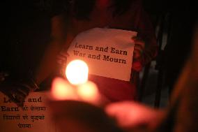 Candle Light Vigil For Israel- Palestine Conflict Victims