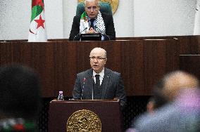 Prime Minister Algerine Aimene Benabderrahmane At The National People's Assembly (APN)