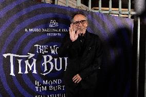 "The World Of Tim Burton" Exhibition Purple Carpet