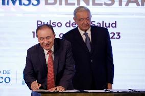 President Of Mexico, Andres Manuel Lopez Obrador Signs IMSS Wellbeing Health Plan