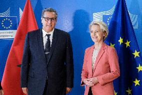 Aziz Akhannouch Meets With Ursula von der Leyen - Brussels