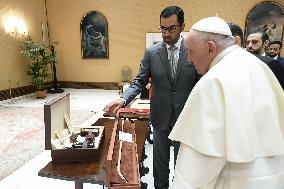 Pope Francis Meets Sultan Ahmed Al Jaber - Vatican