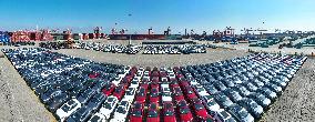 Export Vehicles at The Taicang Port in Suzhou