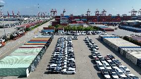 Export Vehicles at The Taicang Port in Suzhou