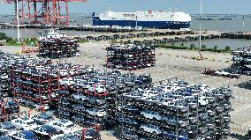 Export Vehicles at The Taicang Port in Suzhou