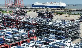 Export Vehicles at The Taicang Port in Suzhou