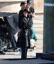 Angelina Jolie Filming With Her Assistant Son - Paris