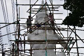 Preparation Of Durga Puja Festival In Assam