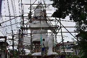 Preparation Of Durga Puja Festival In Assam