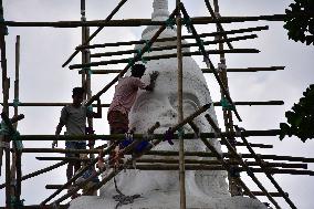 Preparation Of Durga Puja Festival In Assam