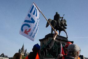 Protest For Keeping 49 Euro Ticket And Improving Pulic Transportation In Cologne