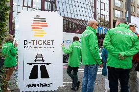 Protest For Keeping 49 Euro Ticket And Improving Pulic Transportation In Cologne