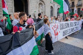 Rally In Favor Of Palestine In Barcelona.