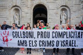 Rally In Favor Of Palestine In Barcelona.