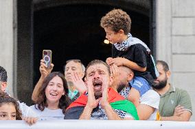 Rally In Favor Of Palestine In Barcelona.