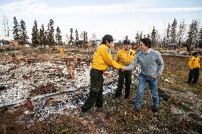 Trudeau Tours Fire-Affected North West Territories - Canada