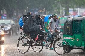 Heavy Rain Hits Dhaka - Bangladesh