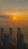 Buildings Under Construction Under The Rising Sun