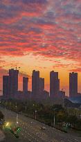 Buildings Under Construction Under The Rising Sun