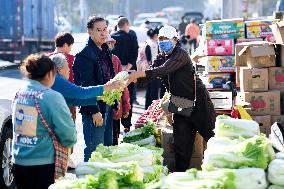 Citizens Buy Autumn Vegetables in Changchun