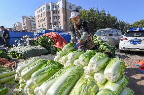 Citizens Buy Autumn Vegetables in Changchun