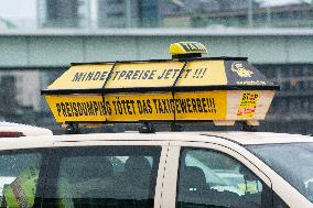 Taxi Drivers Go On Strike In Cologne